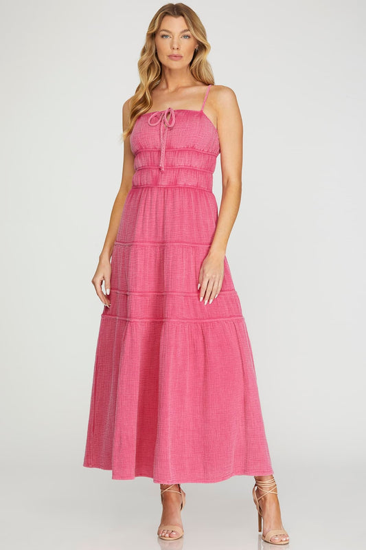 Washed Gauze Maxi Dress